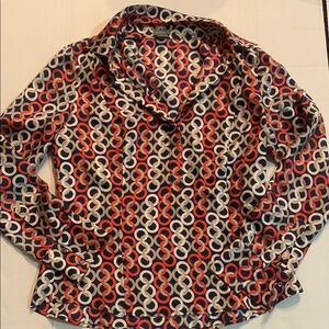 Stylish Ann Taylor Silk Women's Patterned Top